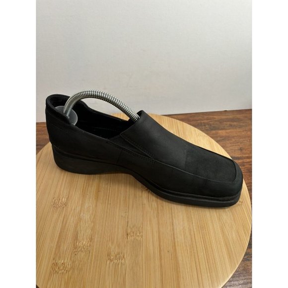 Ecco Twist Men Size 7 Black Nubuck Slip On Casual‎ Loafers Shoes Wedge - Picture 5 of 12